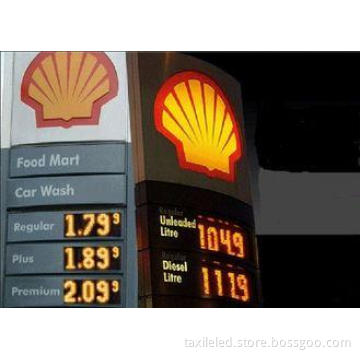 12 inch HD Outdoor Electronic LED Gas Price Signs For Oil S